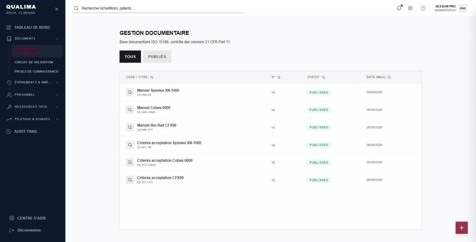 Gestion documentaire avec versions et statuts